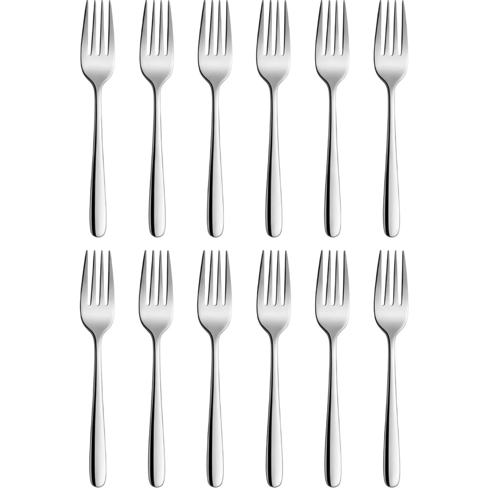 Smsco Stainless Steel Dessert Forks Set of 12 15 cm Mirror Finish - Product view
