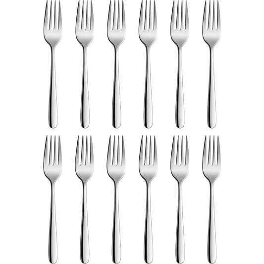 Smsco Stainless Steel Dessert Forks Set of 12 15 cm Mirror Finish - Product view